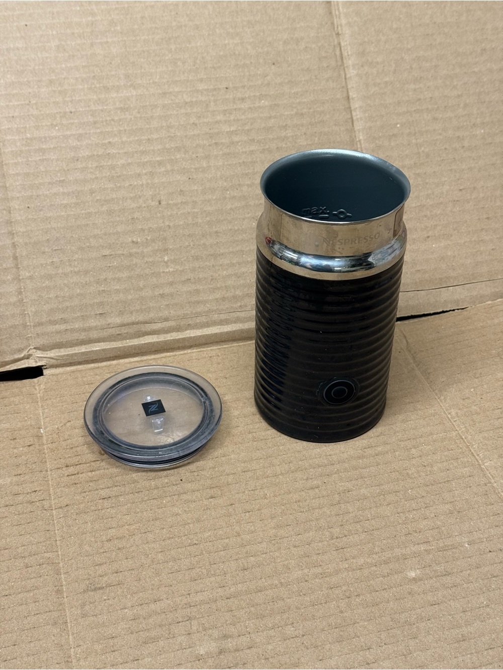 Nespresso Milk Frother with Lid and Whisk